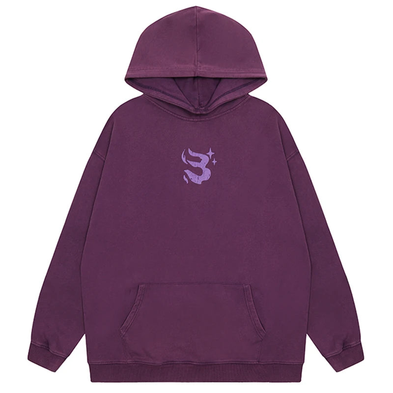 American Vintage Y2K Storm Letter Print Hoodie
