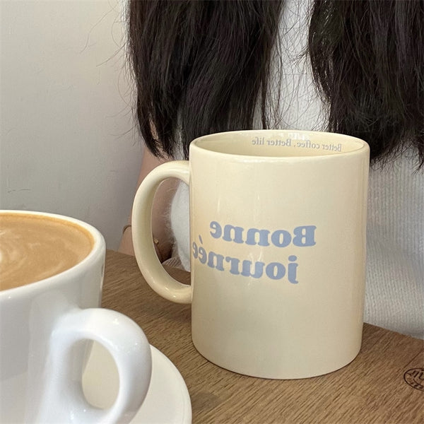 Tasse, niedlicher Cartoon-Käse-Welpen-Keramikbecher, Journee, großes Fassungsvermögen