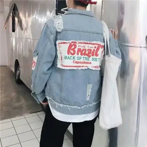 Stylish Korean Denim Jacket for Men Loose Fit, New Arrival