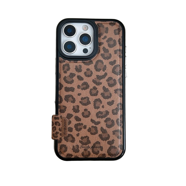 Fashion Sweet Pink Leopard Print Leather Shockproof Protective