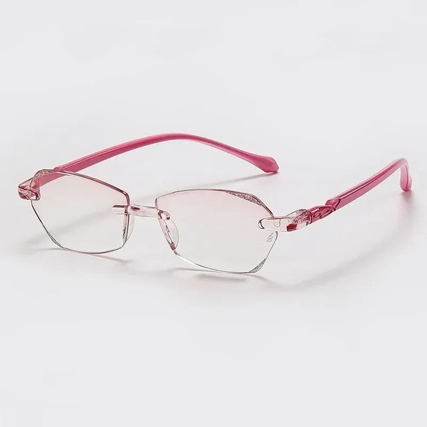Rimless Luxury Reading Glasses Diamond Design