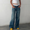 Y2K Baggy Jeans Women Low Rise Straight Leg Streetwear Denim