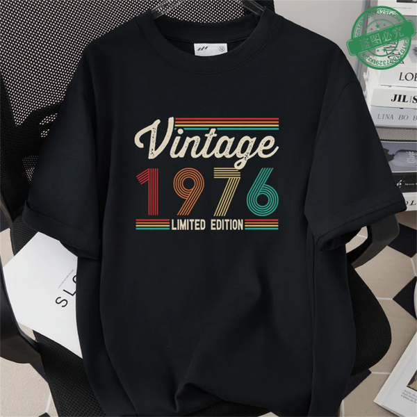 1976 50th Birthday Shirt Men Vintage Year Graphic Tee Gift