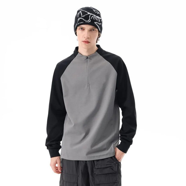 Mens Moisture Wicking Long Sleeve Quarter Zip Pullover