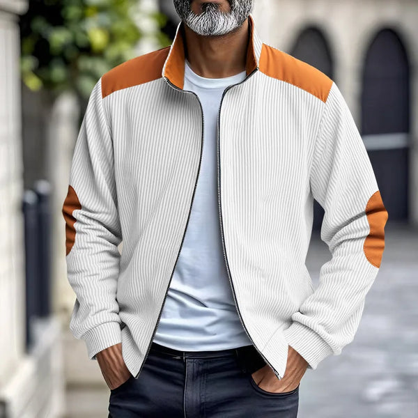 Autumn and Winter Men's Heavy Loose Corduroy Piece Retro Collar Jacket