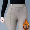 Womens Flared Pants High Waist Wool Blend Fall Wide Leg Trousers