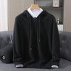 Mens 100 Percent Mink Cashmere Hooded Sweater Pullover Knit Top