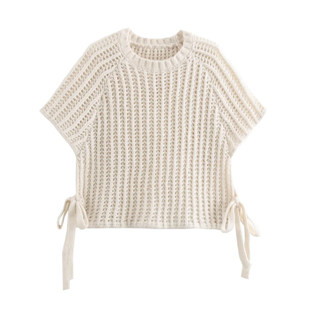 Women's Casual Face Print Short Sleeve Sweater Trendy Autumn Top