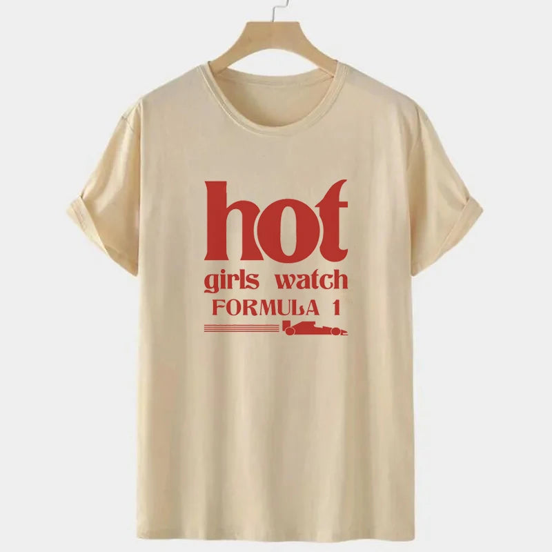 Hot Girls Graphic Tee Short Sleeve Cotton Aesthetic Shirt