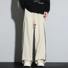 Mens Baggy Cotton Joggers Korean Streetwear Loose Casual Pants
