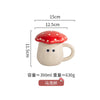 Creative Red Mushroom Ceramic Mug with Lid