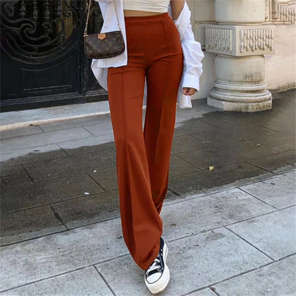Women’s High Waist Wide Leg Flare Pants