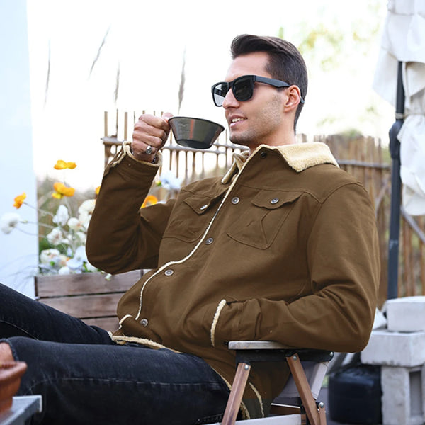 Men's Jackets Winter Warm Waterproof Fleece Lined