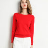 Womens Cashmere Blend Sweater Slim Fit O Neck Knit Pullover Plus Size
