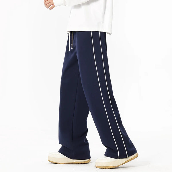 Mens Baggy Cotton Joggers Korean Loose Sports Sweatpants