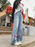 Women's High-Waisted Casual Loose Jeans Summer Cool Straight Pants