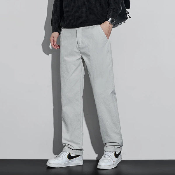 Mens Loose Wide Leg Pants Straight Casual Winter Plus Size Trousers