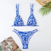 Double Shoulder Bikini Set High Waist Sexy Swimwear Women