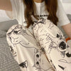 Pajama Pants Woman Cartoon Moe Cat Big Battle Pajama Trousers