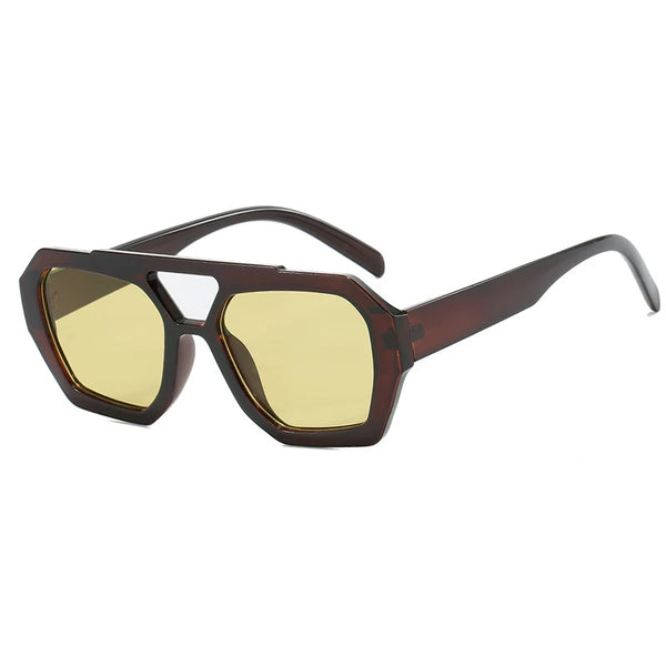 Vintage Square Sunglasses Thick Frame