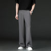 Mens Slim Flare Dress Pants Elastic Waist Business Work Slacks