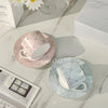 Ceramic Coffee Cup Saucer Set Modern Gift Box Tea Service