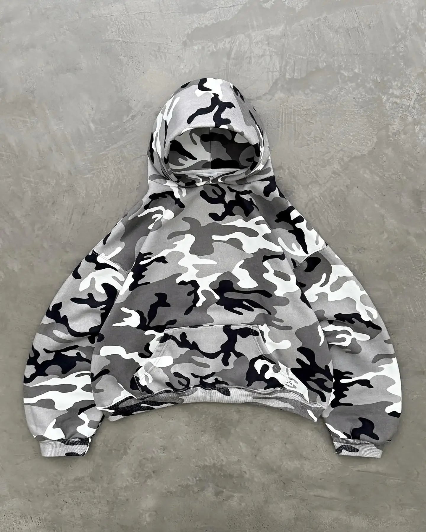 Men's Hip-Hop Snow Camouflage Hooded Two-Piece Sports Set