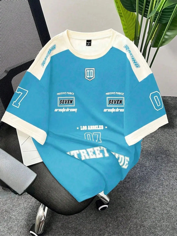 Men’s 3D Digital Print T-Shirt 2025 – Short Sleeve Brooklyn Racing Football Sports Tee