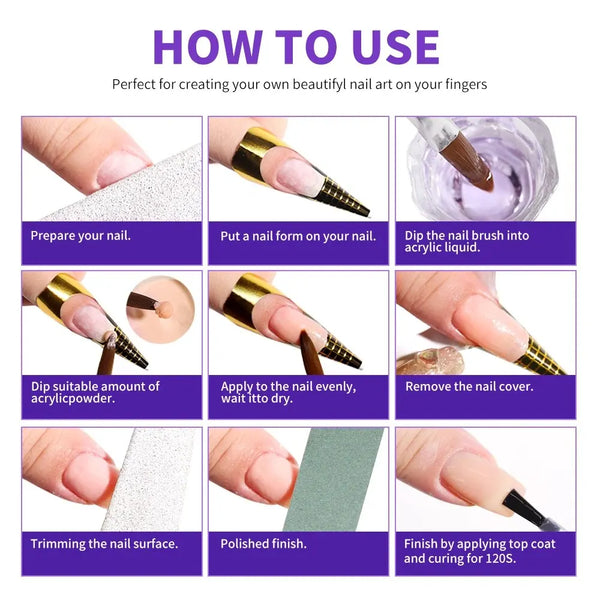 120ml/240ml Acrylic Liquid Crystal Nail Supplies Comes