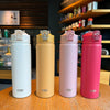 Insulated Water Bottle with Straw 600ml 750ml Stainless Steel