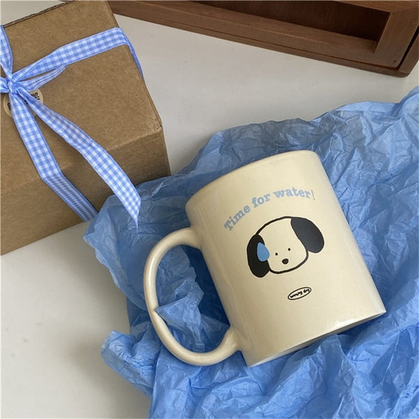 Tasse, niedlicher Cartoon-Käse-Welpen-Keramikbecher, Journee, großes Fassungsvermögen