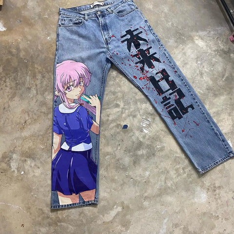 Jeans Harajuku Denim Y2k Pants Goth New High Waist Wide Trousers wide leg jeans
