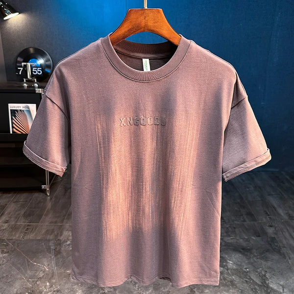 Mens Retro Graphic Tee American Streetwear Vintage Print T Shirt