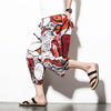 Harajuku Summer Loose Calf Length Casual Pants Men Wide Leg