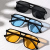 Vintage Square Sunglasses Men Big Frame UV400 Shades Fashion