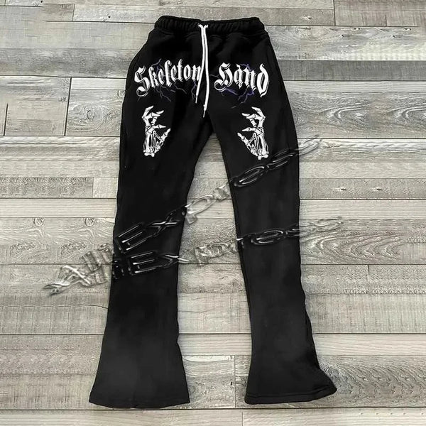 Y2K Flared Sweatpants Unisex 3D Print Hip Hop Streetwear Loose Pants