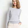 Womens Cashmere Blend Sweater Slim Fit O Neck Knit Pullover Plus Size