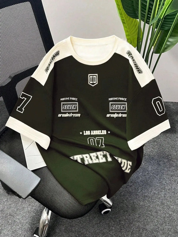 Men’s 3D Digital Print T-Shirt 2025 – Short Sleeve Brooklyn Racing Football Sports Tee