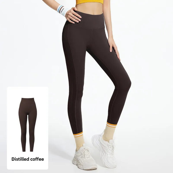 Women's High Waist Textured Yoga Leggings Tummy Control Gym Pants