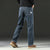 Blue Gray Jeans Men Straight Leg Stretch Business Casual Fit 40 42