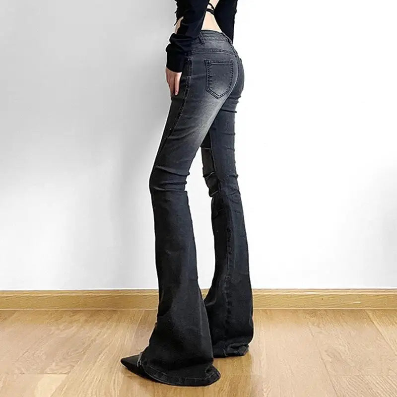 Women Y2K Low Rise Flare Jeans Vintage Bootcut