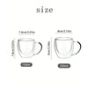 1/2/4Pcs 150/250ml Transparent Glass Coffee Cup with Handle