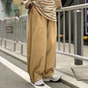 Mens Cotton Baggy Pants Wide Leg Y2K Harem Trousers Vintage