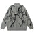 American High Street Retro Lightning Crack Jacquard Sweater Jacket
