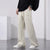 Mens Baggy Cotton Sweatpants Wide Straight Leg Big Size Pants