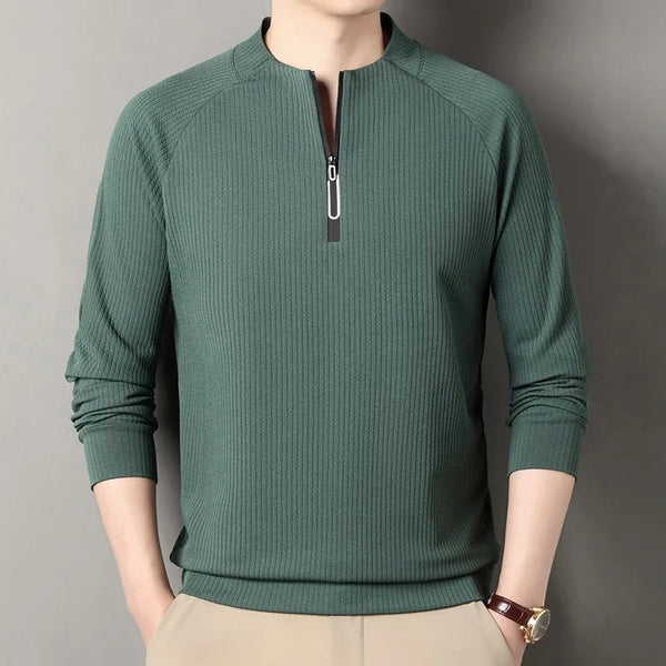 Autumn and Winter Men's Velvet Hoodie Long Sleeve Zipper