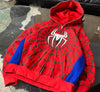 Grunge Y2K Spider Web Hoodie Women Harajuku Punk Zip Sweatshirt