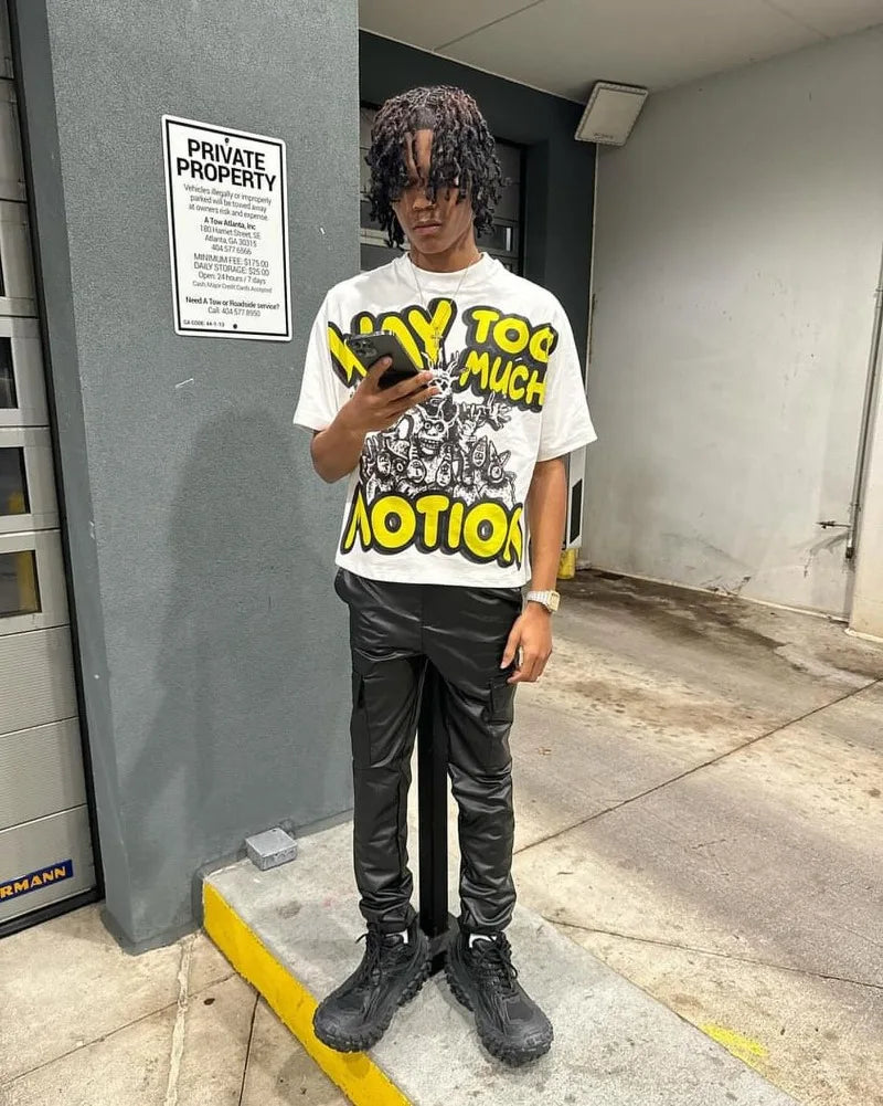 Y2K Gothic Oversized Tee: Retro Trendy Statement Piece