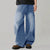 Mens Wide Leg Jeans Baggy Fit Straight Loose Streetwear Denim Pants