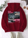 New York Hoodie Women Fashion Oversize Streetwear Top